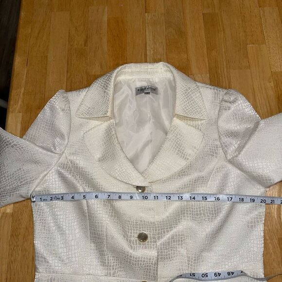 John Meyer Womens 14 Jacquard Croc Print Triple Button Feminine Blazer - Picture 6 of 10